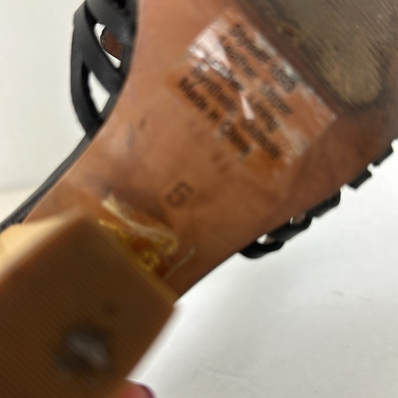 Madewell Willa Leather Wooden Heel Sandal Sz 5 - Picture 8 of 9